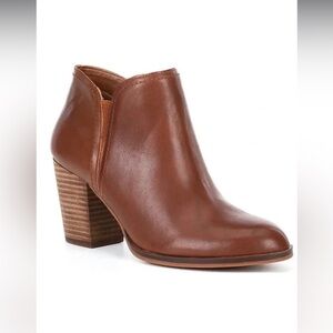 Alex Marie Brown Leather Chelsea Block Heel Booties size 8